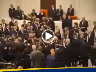 شجار في البرلمان التركي