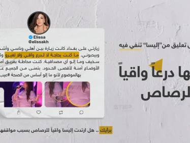 بعد اتهامها بارتداء درع واقي من الرصاص بحفلتها في بغداد.. إليسا ترد