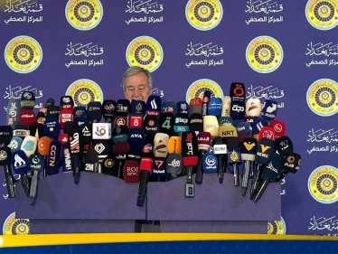 من بغداد.. غوتيريش يدعو لإنهاء العنف في المنطقة العربية