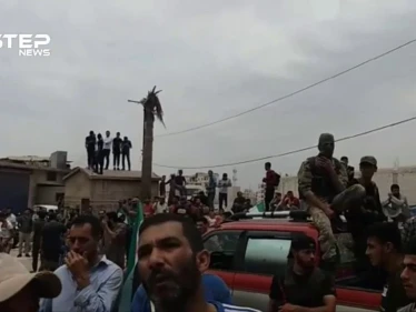 صلاة جنازة الشهيد عبد الباسط الساروت في مدينة الدانا بريف إدلب