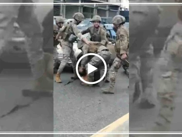 بالفيديو || الجيش اللبناني يفتح طريق رئيسي بالقوة ويعتقل ناشطين في جل الديب