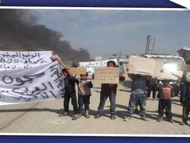 تجدد المظاهرات شرقي ديرالزور، والأهالي يطالبون بحصصهم من عائدات النفط