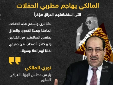 نوري المالكي يشن هجوماً على فنانين أحييوا حفلات فنية استضافها العراق مؤخراً