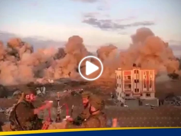 بالفيديو|| بحركة "مستفزة".. جنود من الجيش الإسرائيلي يدمرون أحياء في غزة بكبسة زر