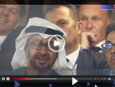 بالفيديو|| لحظة عناق بن زايد لأردوغان فرحاً بعد إعلان فوز "السيتي" تثير تفاعلاً