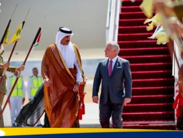 من عمان.. أمير قطر وملك الأردن يؤكدان على دعم الشعب الفلسطيني