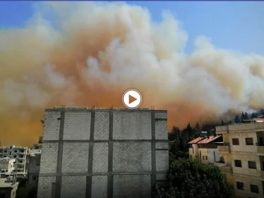 بالفيديو|| النيران تحاصر الغابات... حرائق سوريا تلتهم المزيد بمعقلين للأسد تزامناً مع انتفاضة شعبية