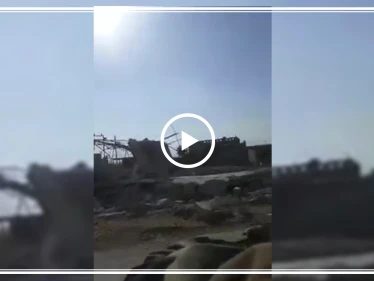 فيديو مسرّب يوثق الدمار الهائل في قرية الأربعين شمالي حماة (فيديو)