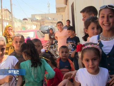 شاهد بالصور: بعض مظاهر الفرح عند الأطفال بعيد الأضحى في بلدة الجينة غرب حلب