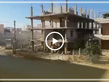 شاهد بالفيديو|| ميليشيا قسد تستهدف عفرين بقذيفة مدفعية