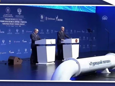 أردوغان وبوتين يدشنان "السيل التركي" ويتفقان على هدنة بليبيا.. ماذا عن إدلب!