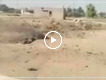 بالفيديو || طيران مجهول يستهدف شخصين على دراجة نارية شرقي ديرالزور