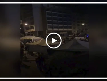 بالفيديو|| جرحى باشتباكات بين المتظاهرين والقوات الأمنية اللبنانية بساحة رياض الصلح في بيروت