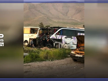 شاهد|| حادث مروري ضخم في دمشق يودي بحياة عشرات المدنيين