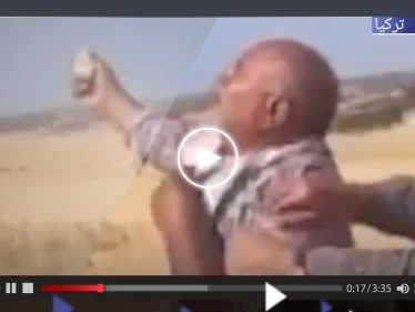 بالفيديو|| بسبب ارتفاع درجات الحرارة.. مواطن تركي يهاجم الشمس ويرميها بالحجارة