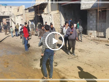 فيديو || مقتل امرأة وإصابة مدنيين بقصف ميليشيا "قسد" على مدينة اعزاز