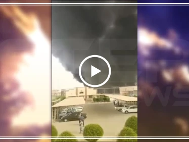 اندلاع حريق في منشأة نفط إيرانية في إقليم خوزستان (فيديو)