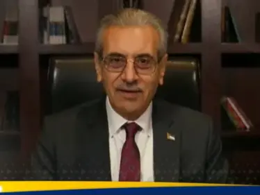 علي شعث خلال اجتماع مجلس السلام..