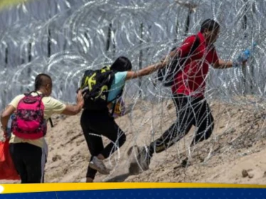 بالفيديو|| لماذا انتم هنا؟.. عدد من اللاجئين السوريين يعبرون الحدود الأمريكية المكسيكية