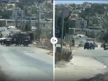 بالفيديو|| الجيش الإسرائيلي يقمع مصلين خرجوا بتظاهرة سلمية جنوب نابلس