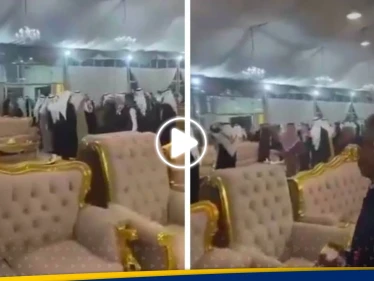 شاهد|| الشرطة الكويتية تقتحم حفل زفاف وتخلي القاعة لعدم الالتزام بالحداد على الأمير