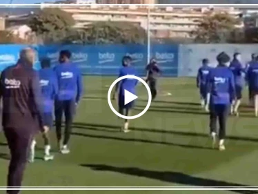 بالفيديو|| بعد إقالة "فالفيردي" برشلونة الإسباني يخوض تدريبه الأول مع المدرب الجديد