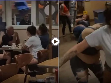 بالفيديو|| بسبب الملابس الضيقة.. مشاجرة نسائية عنيفة بمطعم في تكساس الأمريكية تخللها لكمات وشد شعر