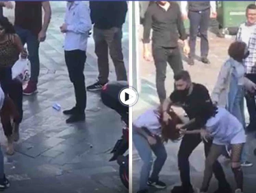 بالفيديو|| نقاش يتحول لشجار عنيف بين 3 فتيات في غازي عينتاب التركية.. والحاضرون فضّوا النزاع