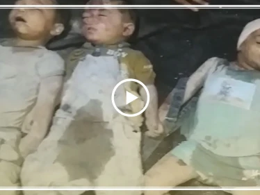 عبودي قوموا ????!! أب يبكي أبنائه ضحايا القصف الجوي على معرة النعمان.