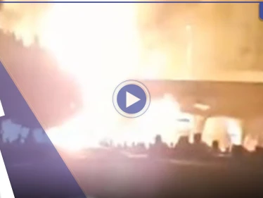 بالفيديو|| حريق هائل في مصر بسبب كسر خط غاز والسلطات تتحرك