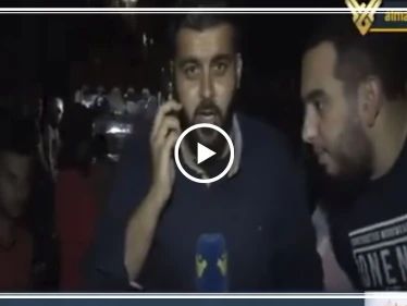 متظاهر يطلب راقصة على الهواء بقناة المنار التابعة لحزب الله