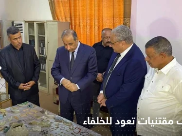 شاهد|| اكتشاف كنز أثري نادر في العراق يضم مقتنيات ثمينة لخلفاء عباسيين