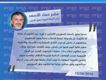 رئيس رابطة حقوق اللاجئين: "معظم من لجأوا إلى أوروبا لا علاقة لهم بالثورة، وشبيحة النظام يمارسون عملهم لصالحه".