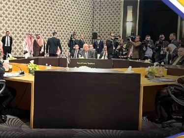 شاهد|| وزير الخارجية الأردني يستقبل نظراءه من مصر والسعودية وسوريا والعراق