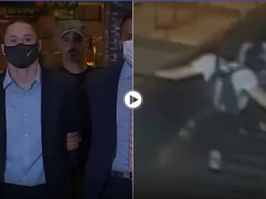 بالفيديو|| رجل يهاجم امرأة على مصعد كهربائي ويركلها بصدرها متسبباً بدحرجتها أرضاً.. والسبب كلمة عفواً