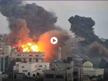 بالفيديو || بليلة القدر.. غارات إسرائيلية على قطاع غزة ومواجهات دامية في القدس