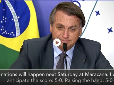 بالفيديو|| تشجيع كبير يتلقاه منتخب البرازيل من رئيس البلاد وتوقعاته حول نتيجة نهائيات كوبا أمريكا