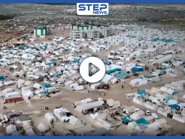 من الجو|| آلاف الخيام على الحدود التركية.. والدفاع التركية تلوح بتمرير ساكنيها إلى أوروبا