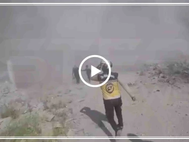 بالفيديو|| من كاميرا متطوع بالدفاع المدني.. هكذا يبدو المشهد أثناء الغارات على إدلب