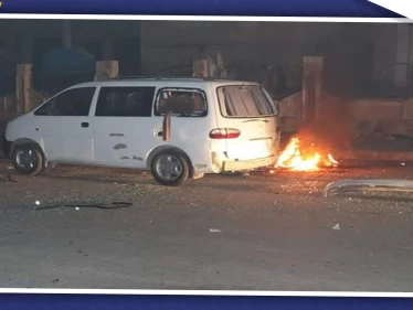 بالصور|| دراجة نارية مفخخة تستهدف سيارة لـ"الأسايش" بالحسكة.. والحصيلة