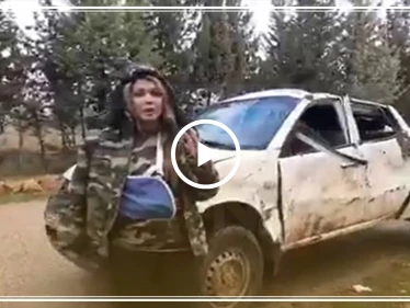 مراسلة حربية بصفوف قوات النظام السوري تعلن وقوفها مع المعارضة!