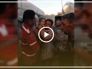 شاهد بالفيديو .. صرخات مكلوم لمقتل زوجته برصاص الأتراك في مخيم حدودي