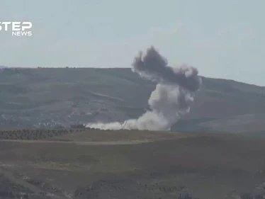 شاهد القصف بالبراميل المتفجرة على عدة قرى وبلدات جنوب إدلب