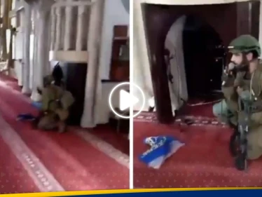 شاهد|| جنود إسرائيليون يقتحمون مسجداً في جنين ويقيمون صلاة يهودية داخله.. وبن غفير يشيد