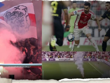 شاهد|| أعمال شغب عنيفة تتسبب بإيقاف قمة أياكس وفينورد في الدوري الهولندي 