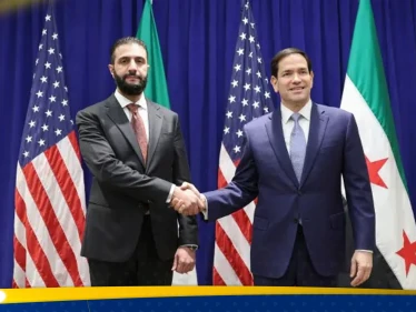 وزير الخارجية الأمريكي والرئيس السوري أحمد الشرع