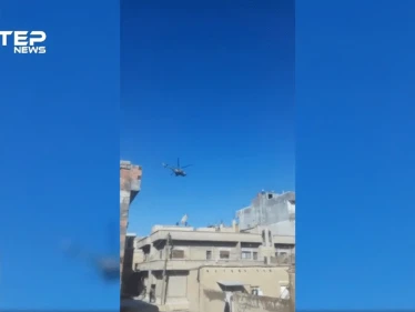 طيران مروحي روسي وتركي يحلق على علو منخفض في بلدة الدرباسية الحدودية مع تركيا بريف الحسكة والخاضعة لسيطرة ميليشيا قسد