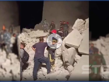 بالفيديو|| انهيار مبنى سكني في مدينة حلب وأنباء عن مصرع 4 أشخاص