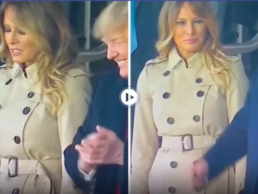 تصرف غريب من ميلانيا ترامب بأول ظهور علني لها مع زوجها منذ أشهر يثير الجدل (فيديو)