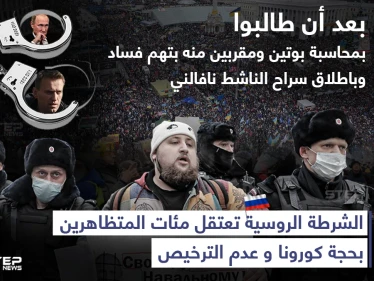 الشرطة الروسية تعتقل مئات المتظاهرين بحجة كورونا وعدم الترخيص
